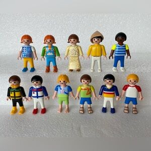 Mixed Lot of 11 Vintage PLAYMOBIL Geobra People KIDS Children Mini Figures Toys